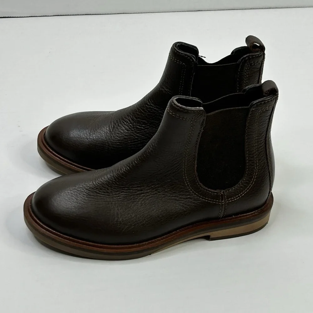 Zara Ankle Boots Little Kids EU 28 / US 11 Dark Brown Pebbled Pull On